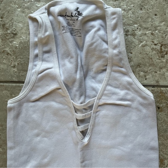 Free People White Crop Bralette Tank Top - Picture 2 of 3